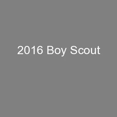 2016 Boy Scout
