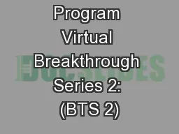 Falls Program Virtual Breakthrough Series 2: (BTS 2)