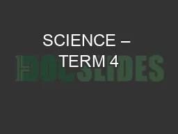 SCIENCE – TERM 4