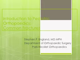 Introduction to Pediatric Orthopaedics: