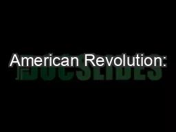American Revolution:
