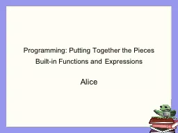 Programming: Putting Together the Pieces