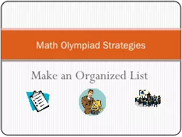 Make an Organized List
