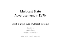 Multicast State