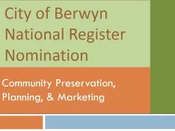 City of Berwyn National Register