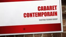 Cabaret contemporain