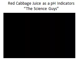 Red Cabbage Juice as a pH Indicators
