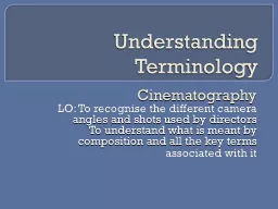 Understanding Terminology