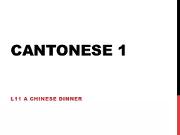 Cantonese 1