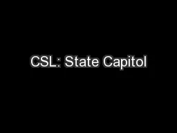 CSL: State Capitol