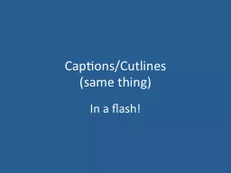 Captions/Cutlines