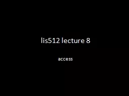 lis512 lecture