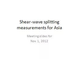 Shear-wave splitting measurements for Asia