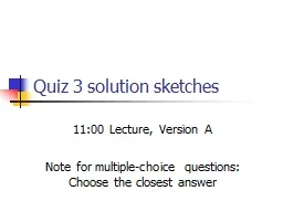 Quiz 3 solution sketches