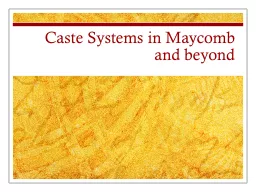 Caste Systems in