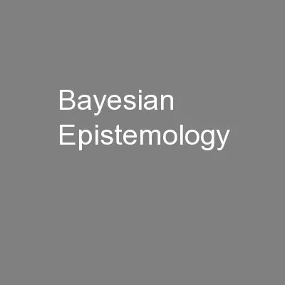 Bayesian Epistemology