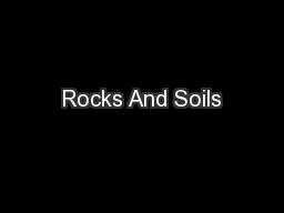 Rocks And Soils