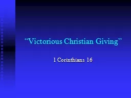 “Victorious Christian Giving”