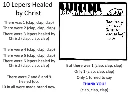 10 Lepers Healed