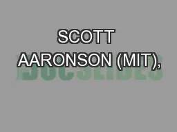 SCOTT AARONSON (MIT),