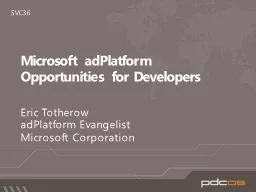Microsoft adPlatform Opportunities for Developers