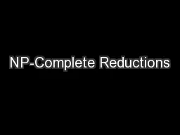 NP-Complete Reductions