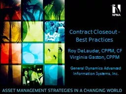 Contract Closeout - Best Practices