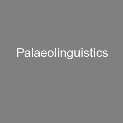 Palaeolinguistics