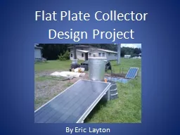 Flat Plate Collector Design Project