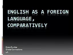 English as a foreign language, comparatively