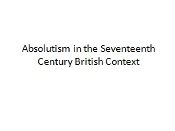 Absolutism in the