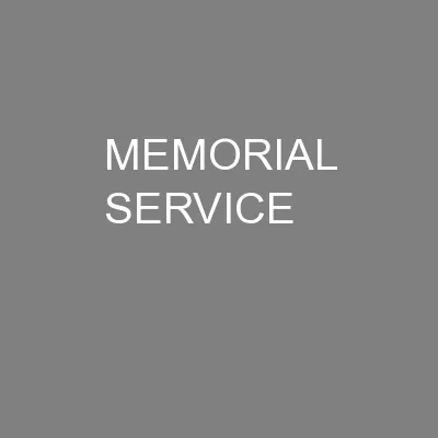 MEMORIAL SERVICE
