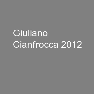 Giuliano Cianfrocca 2012