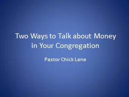 Two Ways to Talk about Money