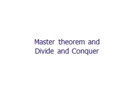 Master theorem and
