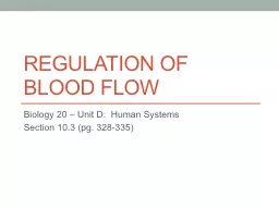 Regulation of Blood Flow