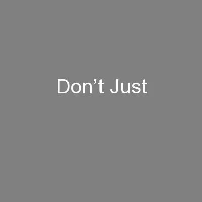 PPT-Don’t Just thumbnail