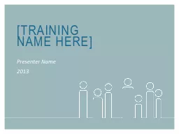 [Training name here]