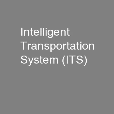 Intelligent Transportation System (ITS)
