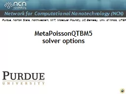 MetaPoissonQTBM5 solver options