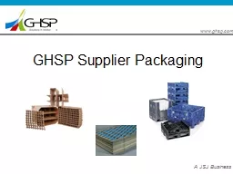 GHSP Supplier Packaging