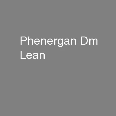 Phenergan Dm Lean