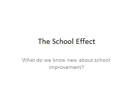 The School Effect