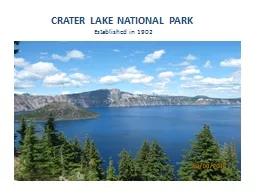 CRATER LAKE NATIONAL PARK