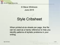 Style Crib Sheet