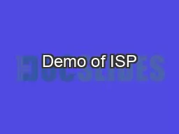 Demo of ISP