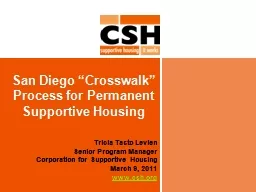 San Diego “Crosswalk” Process for Permanent Supportive