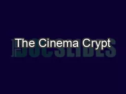 The Cinema Crypt