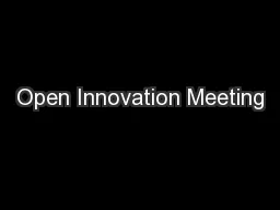 Open Innovation Meeting
