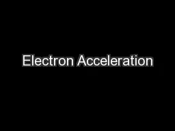 Electron Acceleration